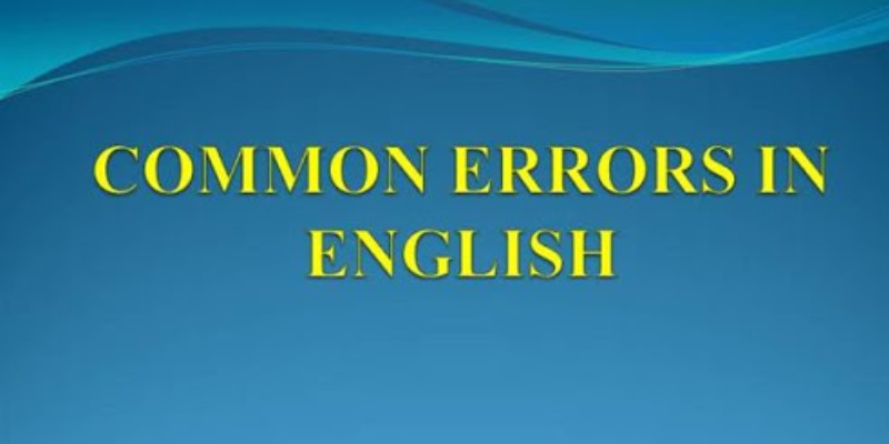 Spotting Errors In English Quiz