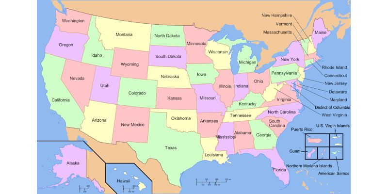 Geography of the United States Quiz Questions and Answers
